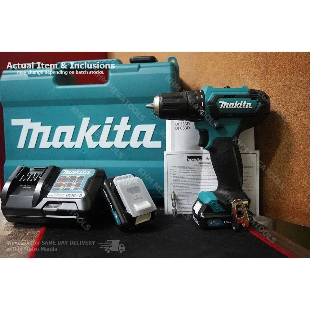 Makita DF333DWYE 12V Cordless Drill (CXT-Series)