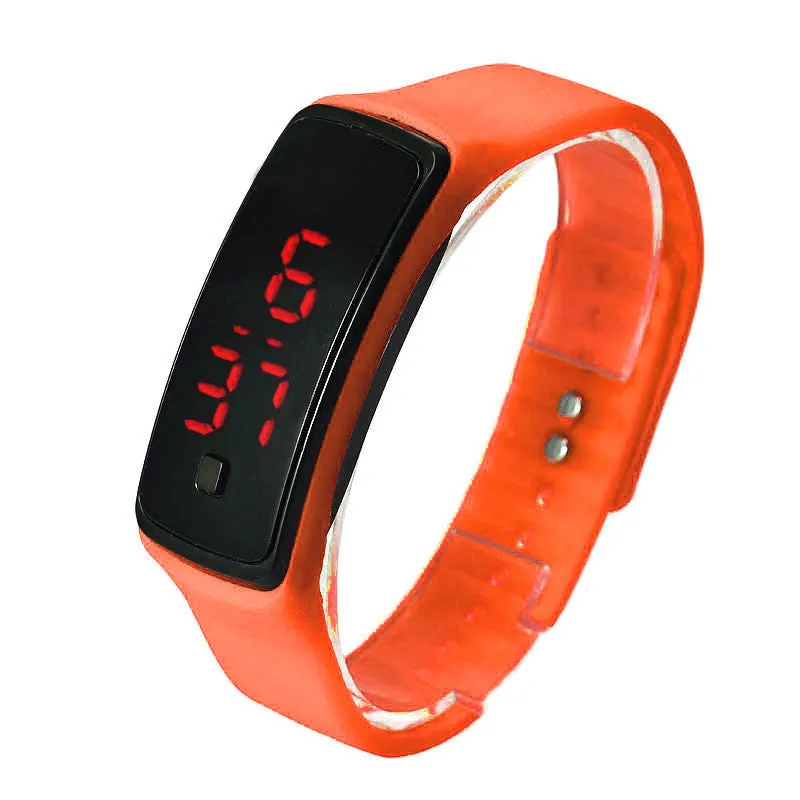 Mance 9 Colors Fashion Men Candy Silicone Strap Touch Square Dial Digital Bracelet LED Sport Wrist Watch Women Watches