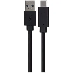 Maplin PRO USB-C to USB-A 3.1 Gen1 5Gbps Super Speed Cable - Black, 1m