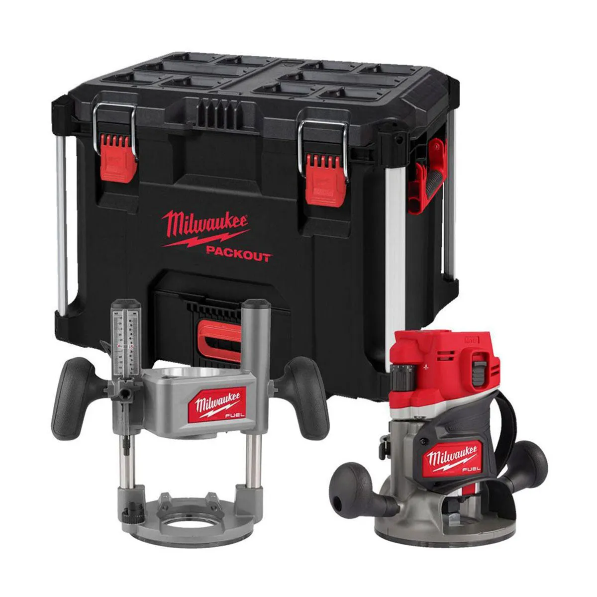 Milwaukee M18FR12KIT 18V Fuel Brushless 1/2" Router Cutter with 12 Piece Cutter Set & Case