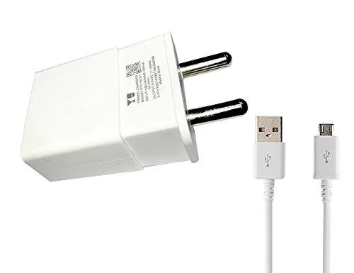 MIMOB 100% Original Micromax Yu YTC15C01 1.5A Fast Wall Home Travel Charger (WHITE) with USB Data Cable for All Micromax & Yu Yureka , Yuphoria, Yunicorn Phones