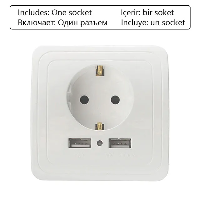 Minitiger Smart Home 2A Dual USB Port Charging Socket Power Outlet