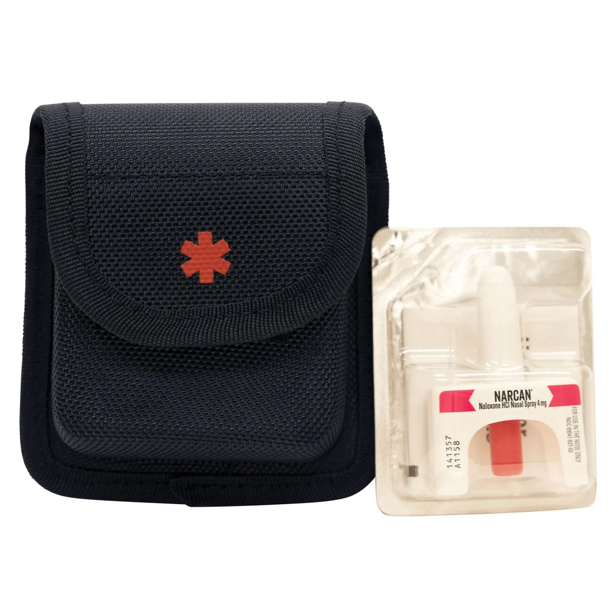 MOLLE Narcan Nasal Spray Pouch with Red Star Of Life Logo