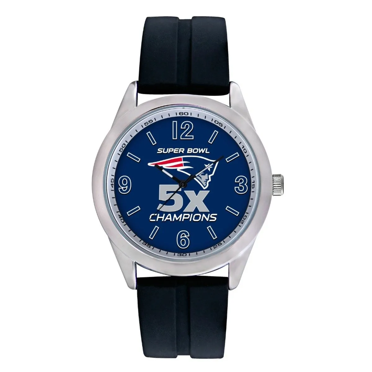 New England Patriots 5X Champs Men's Varsity Watch