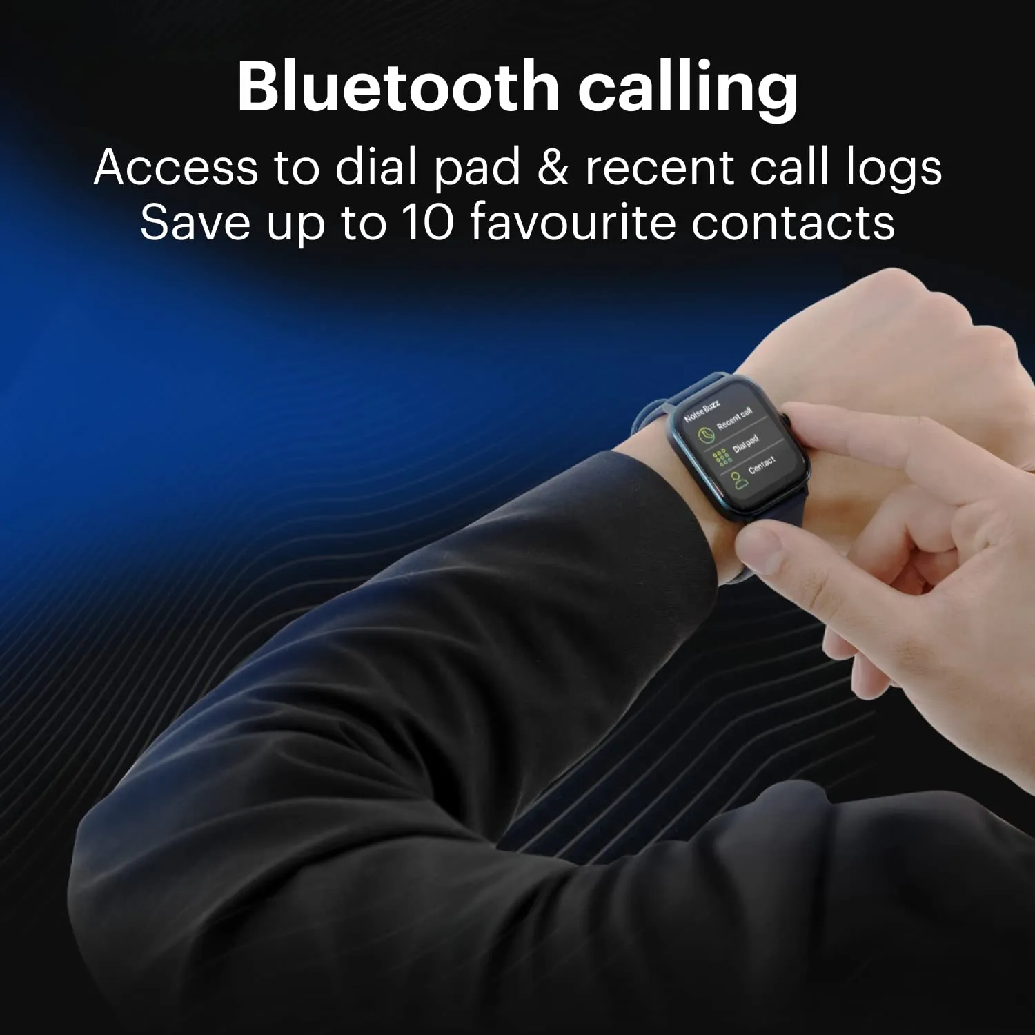 Noise Newly Launched Quad Call 1.81" Display, Bluetooth Calling Smart Watch, AI Voice Assistance, 160 Hrs Battery Life, Metallic Build, in-Built Games, 100 Sports Modes, 100  Watch Faces (Jet Black)