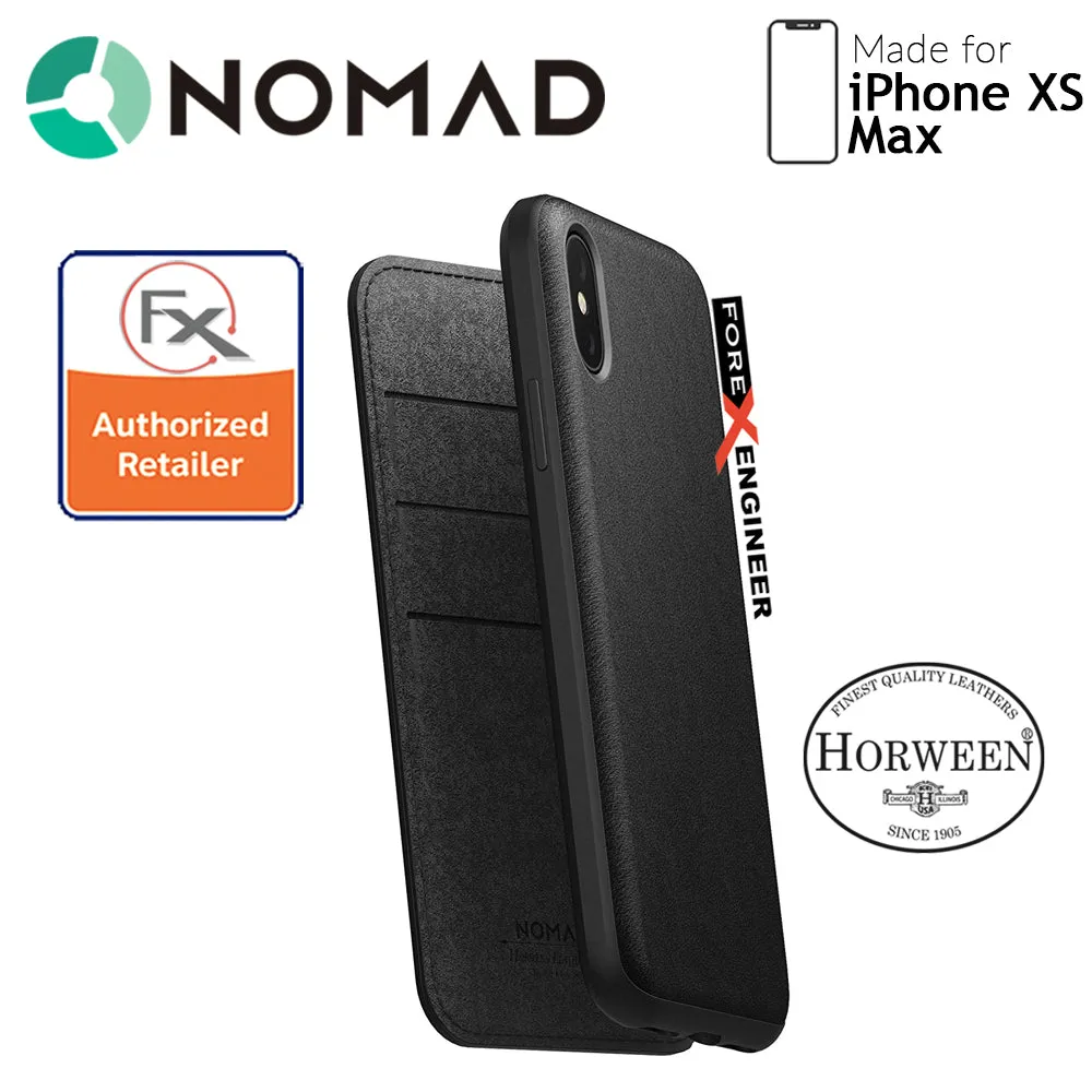 Nomad Leather Folio Case for iPhone Xs Max - Black