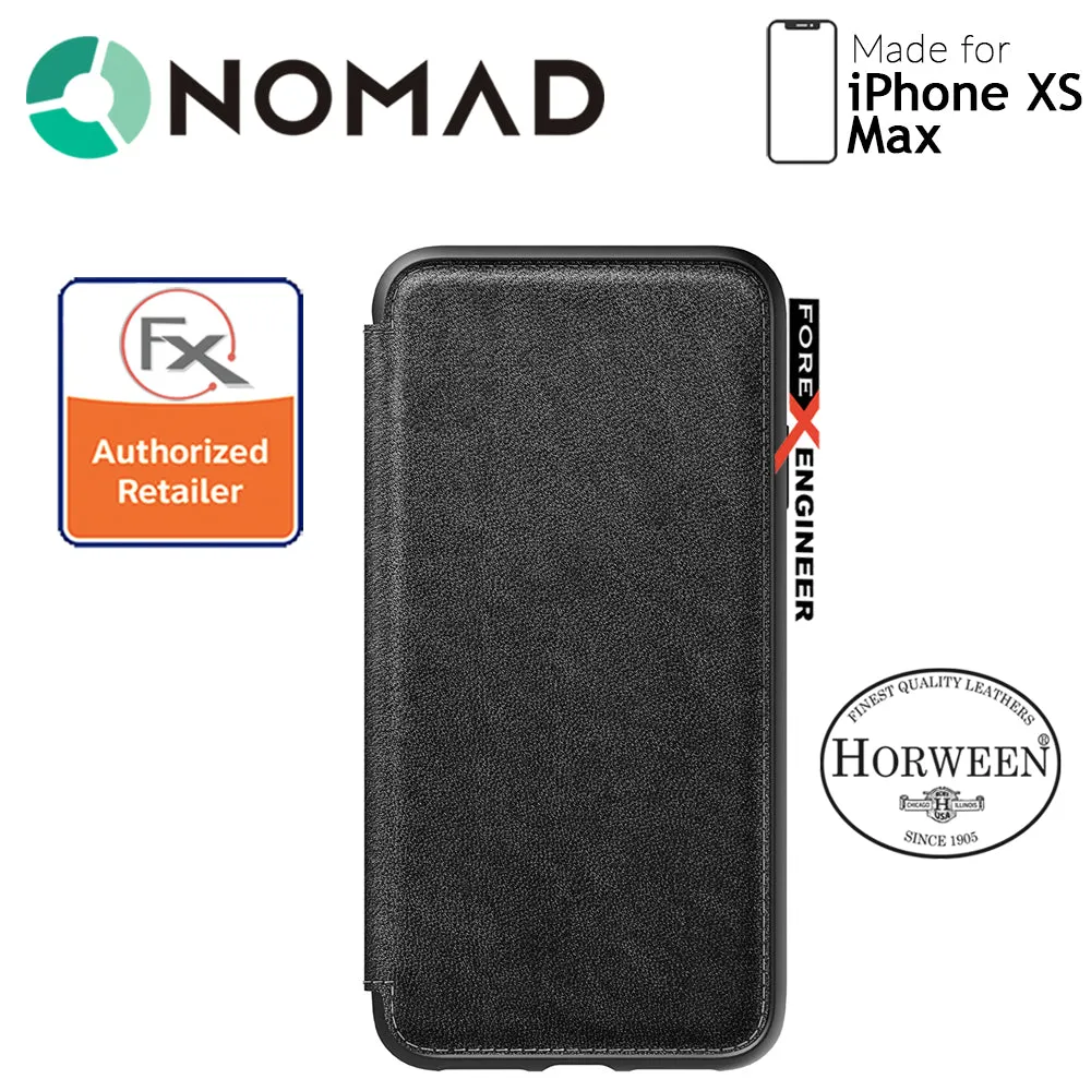 Nomad Leather Folio Case for iPhone Xs Max - Black