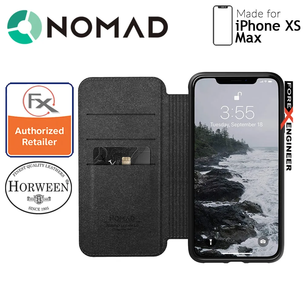 Nomad Leather Folio Case for iPhone Xs Max - Black