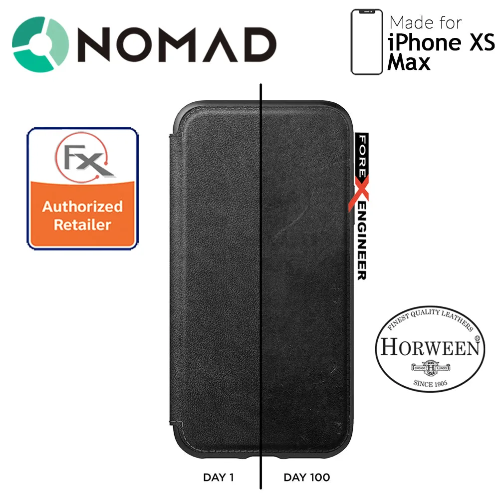 Nomad Leather Folio Case for iPhone Xs Max - Black