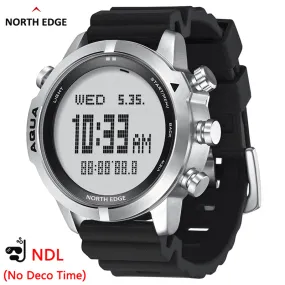 NORTH EDGE Men's Professional Diving Computer Watch Scuba Diving NDL (No Deco Time) 50M Dive Watches Altimeter Barometer Compass