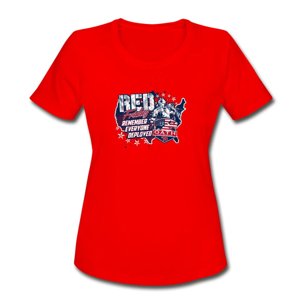 OATH RED Women's Moisture Wicking Polyester T-Shirt