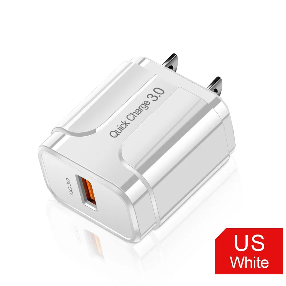 OLAF Quick Charge 3.0 USB Charger QC 3.0 Fast Charging EU US Plug Adapter Wall Mobile Phone Charger For iPhone Samsung Xiaomi