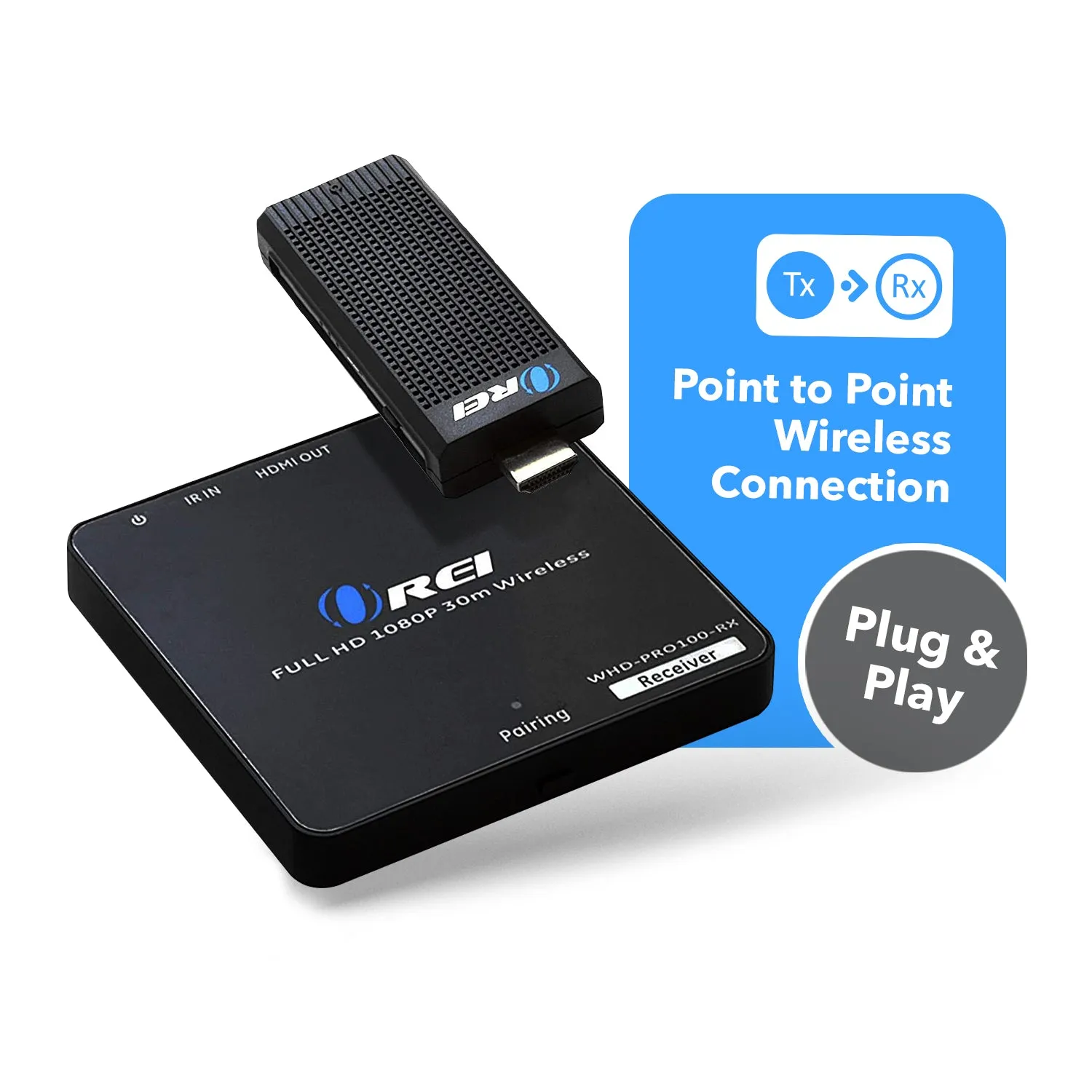 OREI WHD-PRO100-K: Wireless Pro HDMI Transmitter & Receiver Dongle Extender @1080P upto 100 Feet