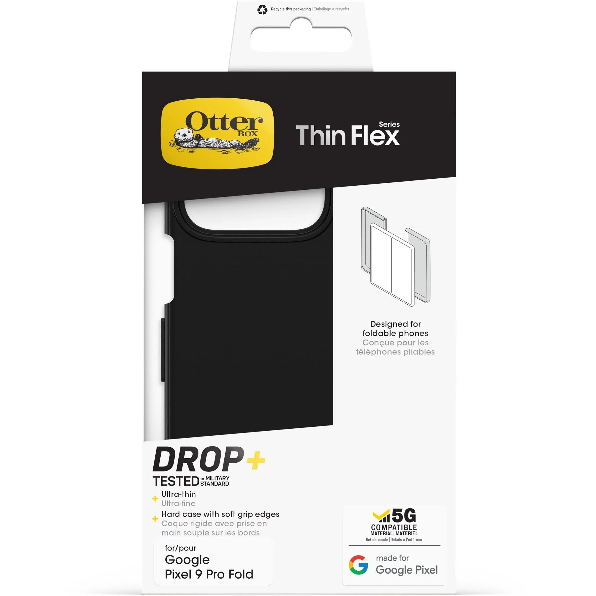 Otterbox Thin Flex Case for Pixel 9 Pro Fold (Black)