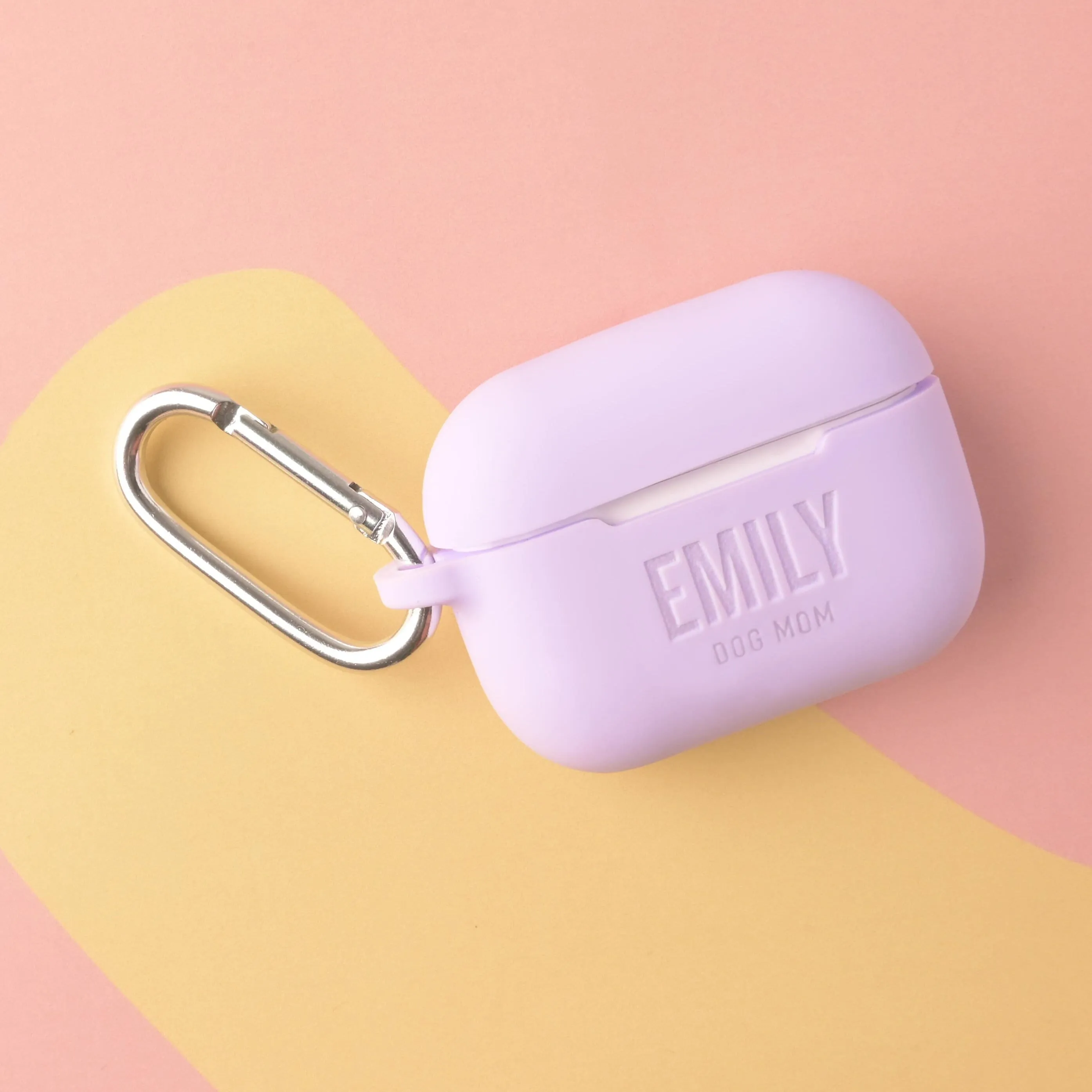 Personalized Silicone AirPods Pro 2 Case with Keychain Clip