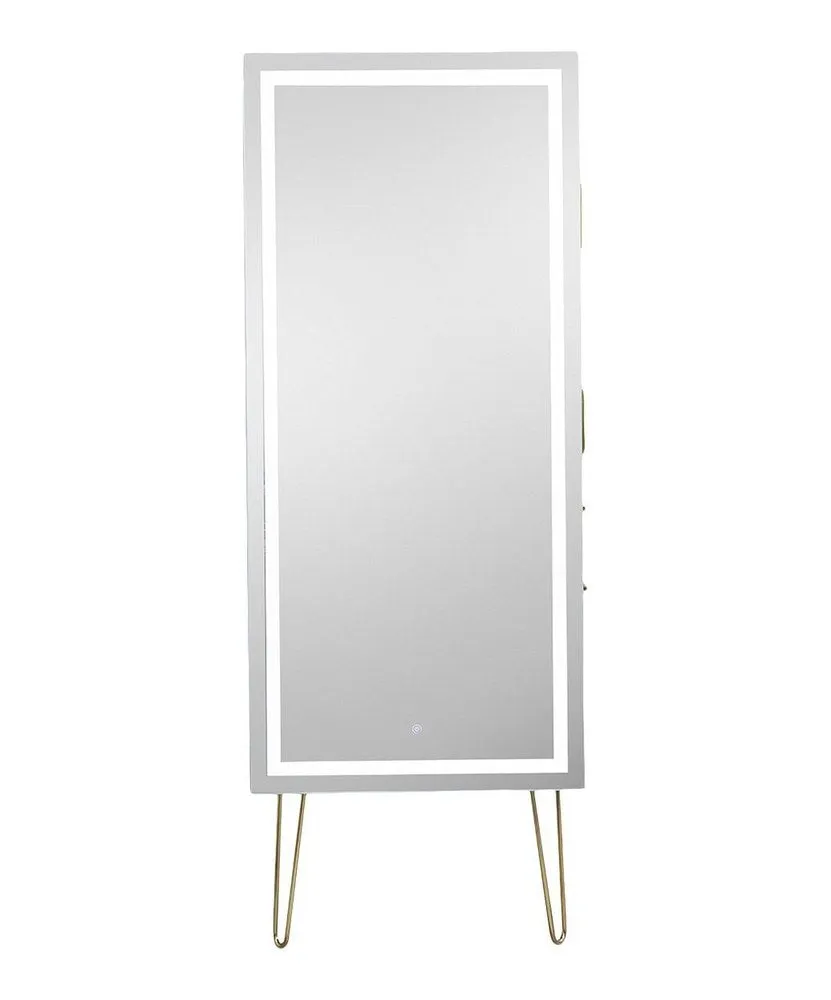 Pibbs Lumina LED Salon Mirror & Storage Server w/ Legs