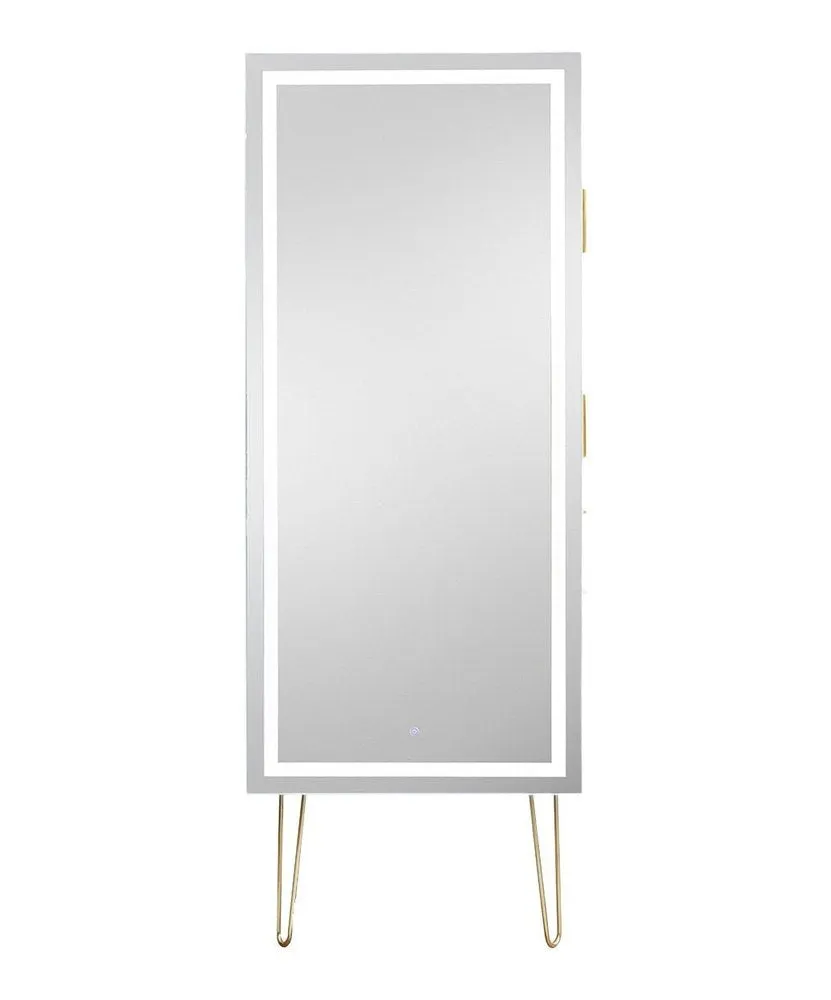 Pibbs Lumina LED Salon Mirror & Storage Server w/ Legs