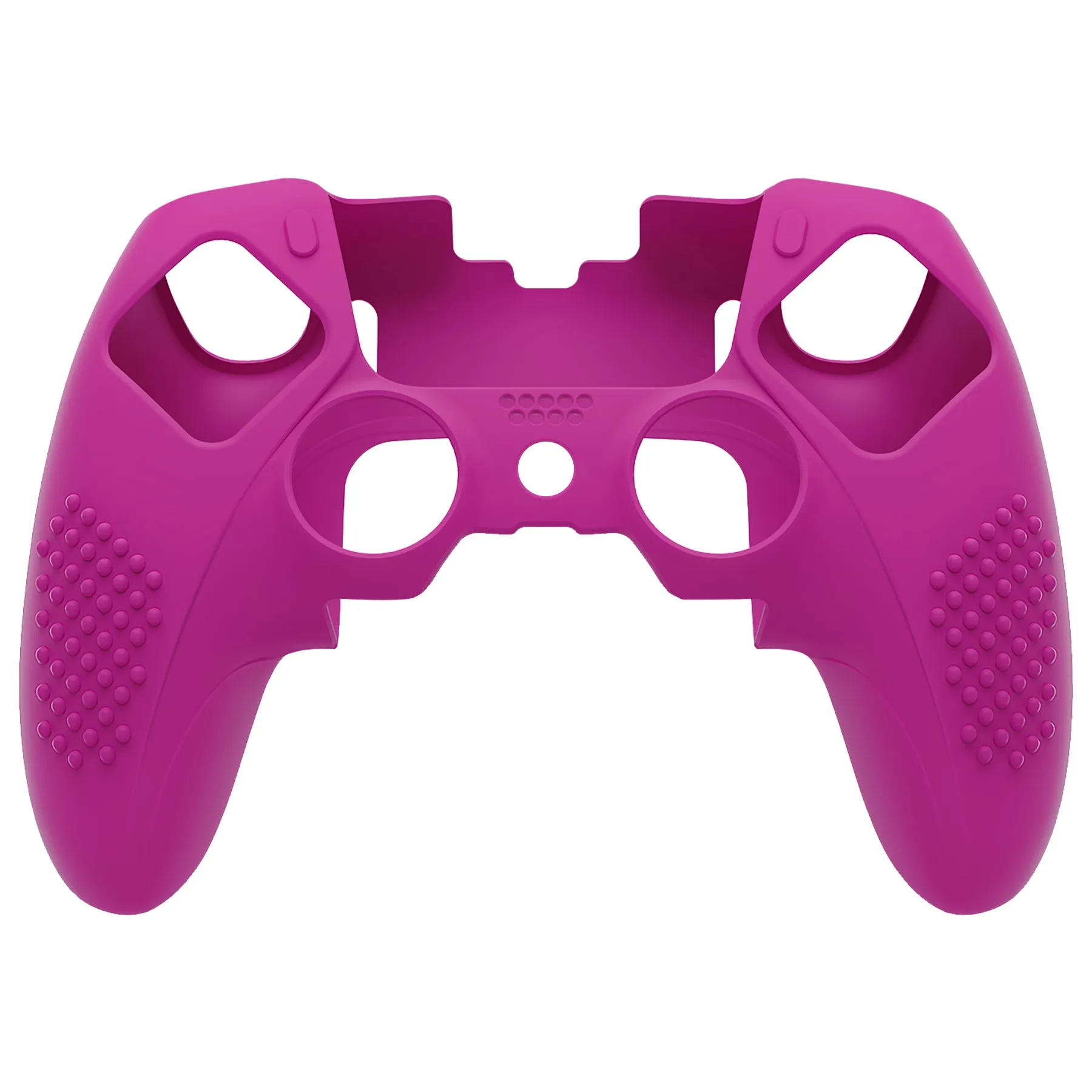 PlayVital 3D Studded Edition Anti-Slip Silicone Cover Case for ps5 Edge Controller, Soft Rubber Protector Skin for ps5 Edge Wireless Controller with 6 Thumb Grip Caps - Neon Purple - ETPFP017