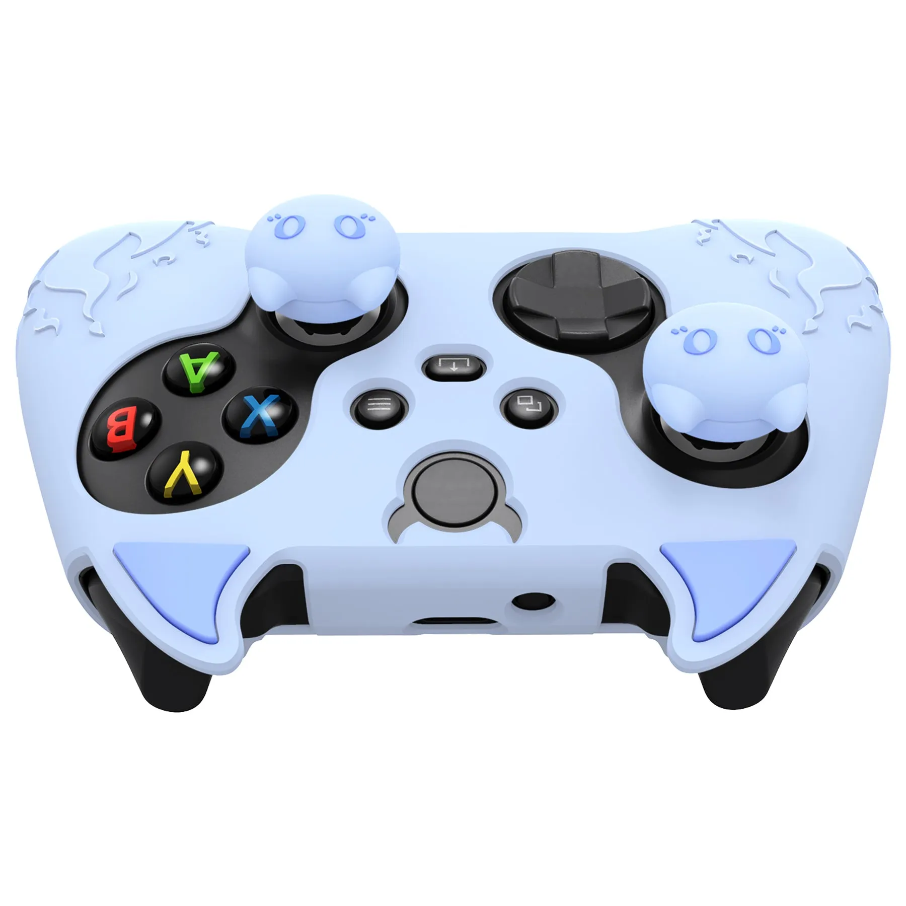 PlayVital Cute Demon Silicone Cover with Thumb Grip Caps for Xbox Series X/S Controller & Xbox Core Wireless Controller - Blue - PUKX3P002