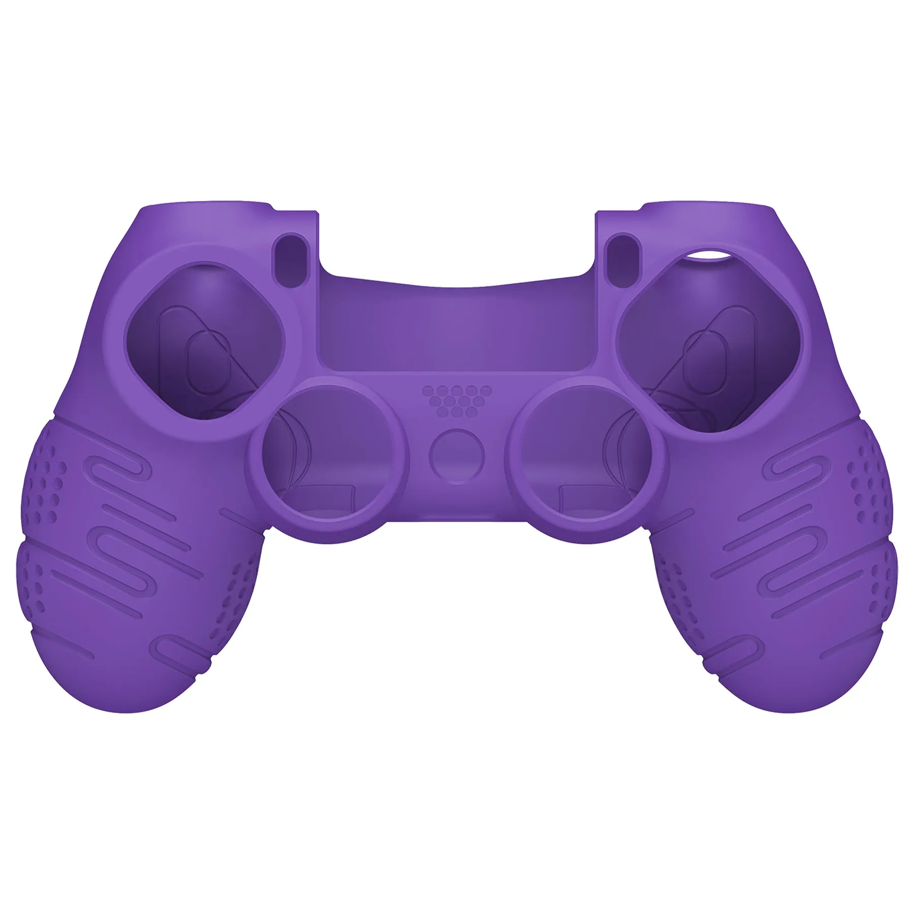 PlayVital Line & Dot Purple Silicone Cover Skin for ps4 Controller, Anti-Slip Soft Protector Case Cover with Thumb Grip Caps for ps4 for ps4 Slim for ps4 Pro Controller - CLRP4P004