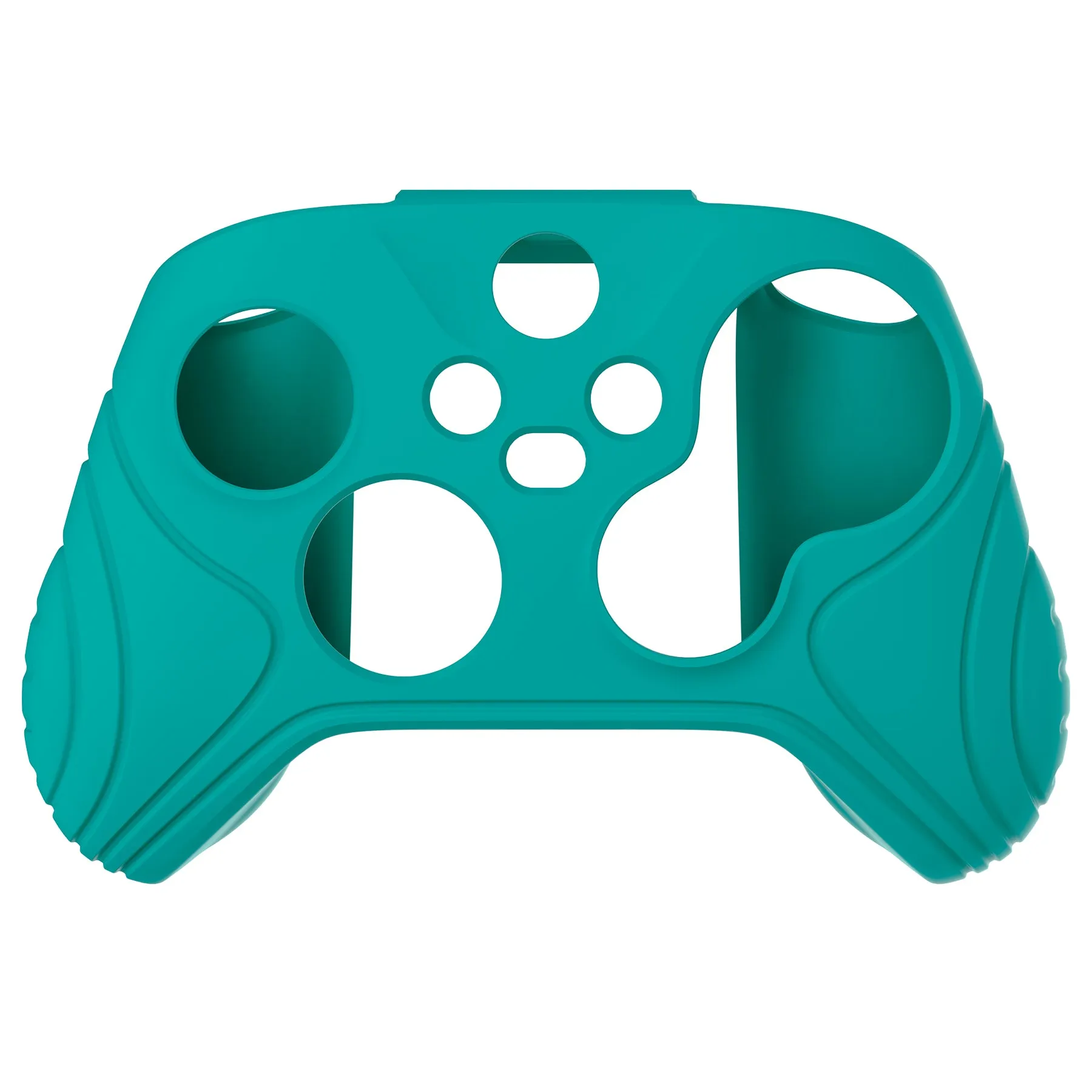 PlayVital Samurai Edition Aqua Green Anti-slip Controller Grip Silicone Skin, Ergonomic Soft Rubber Protective Case Cover for Xbox Series S/X Controller with Black Thumb Stick Caps - WAX3010