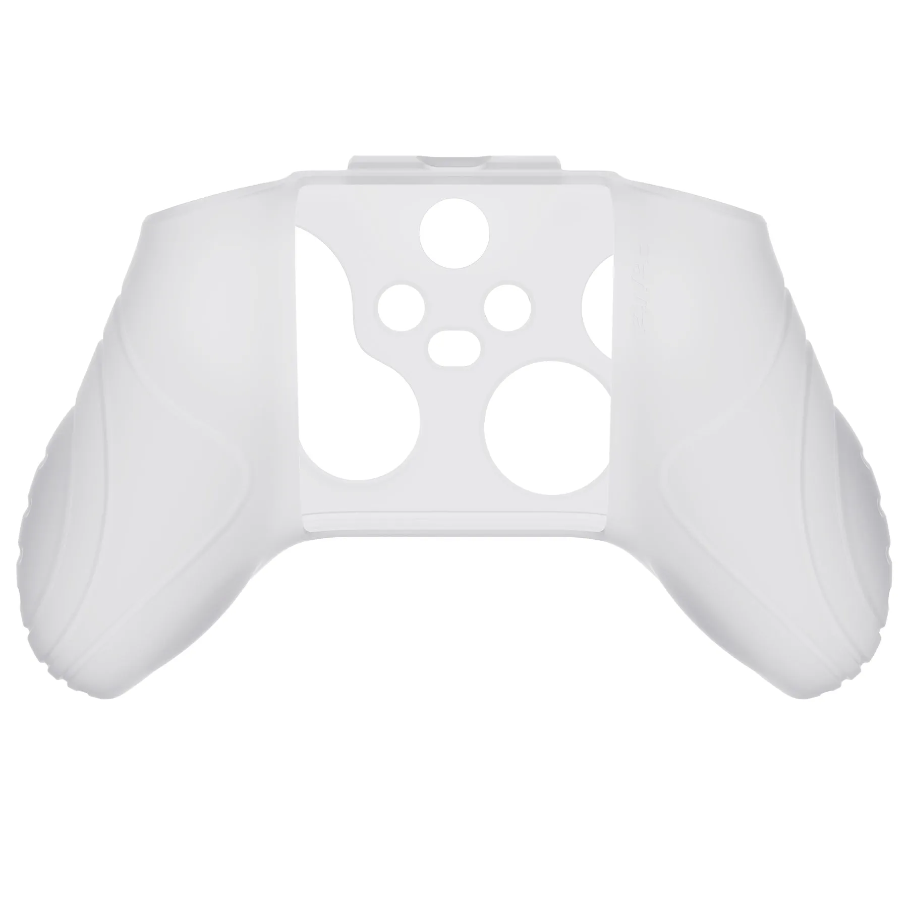 PlayVital Samurai Edition Clear White Anti-slip Controller Grip Silicone Skin, Ergonomic Soft Rubber Protective Case Cover for Xbox Series S/X Controller with Clear White Thumb Stick Caps - WAX3012