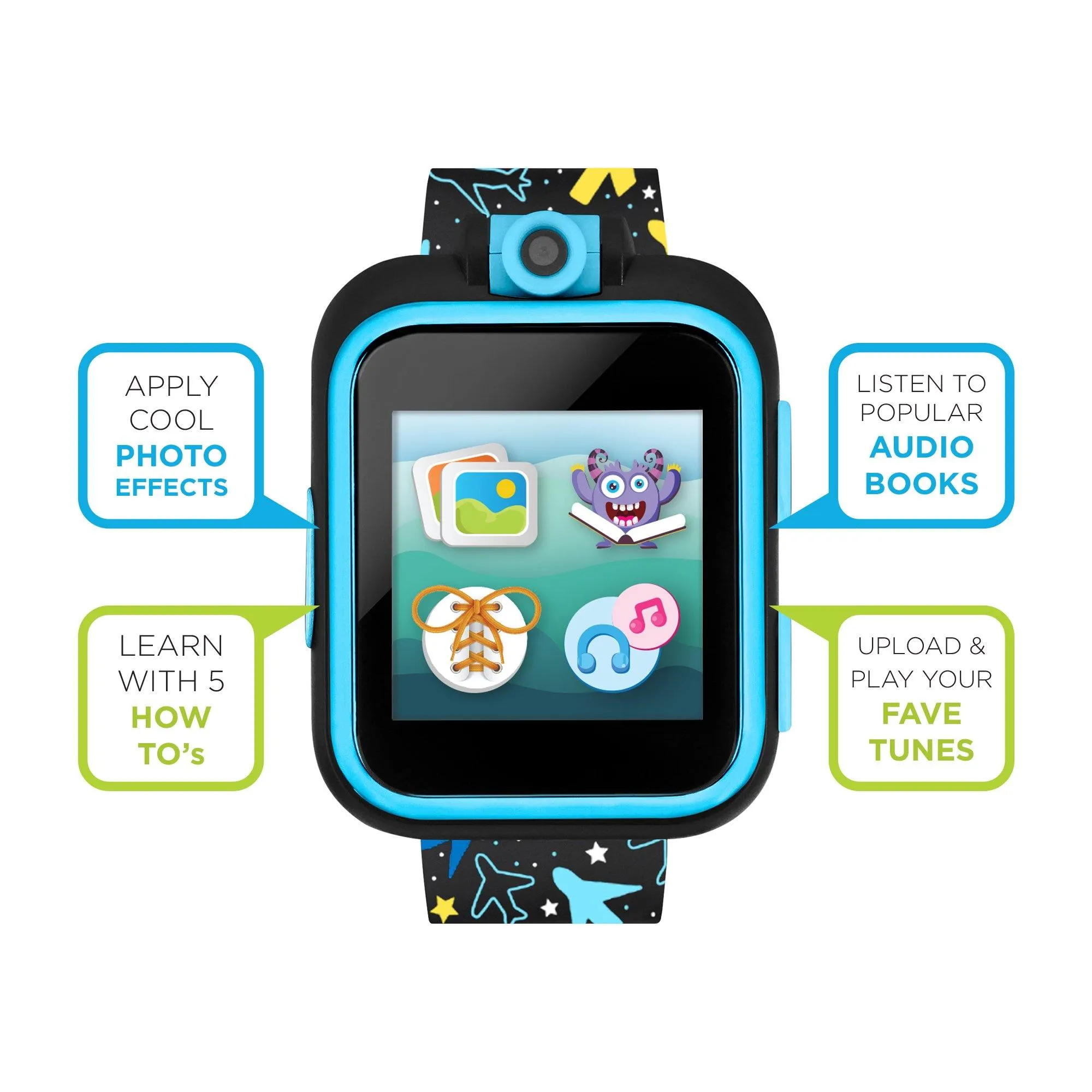 PlayZoom 2 Kids Smartwatch: Airplane & Star Print