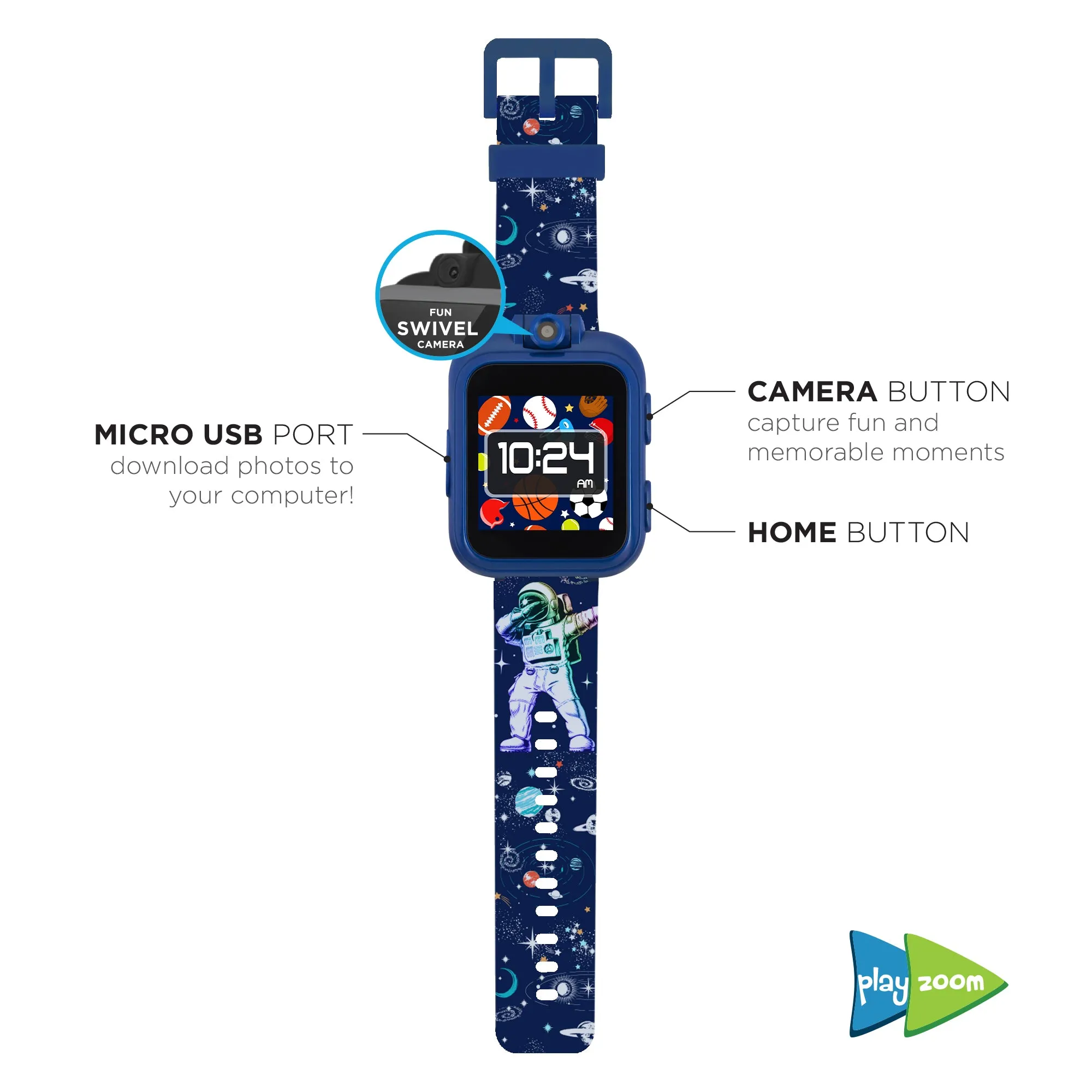 PlayZoom Smartwatch for Kids: Spaceman Print