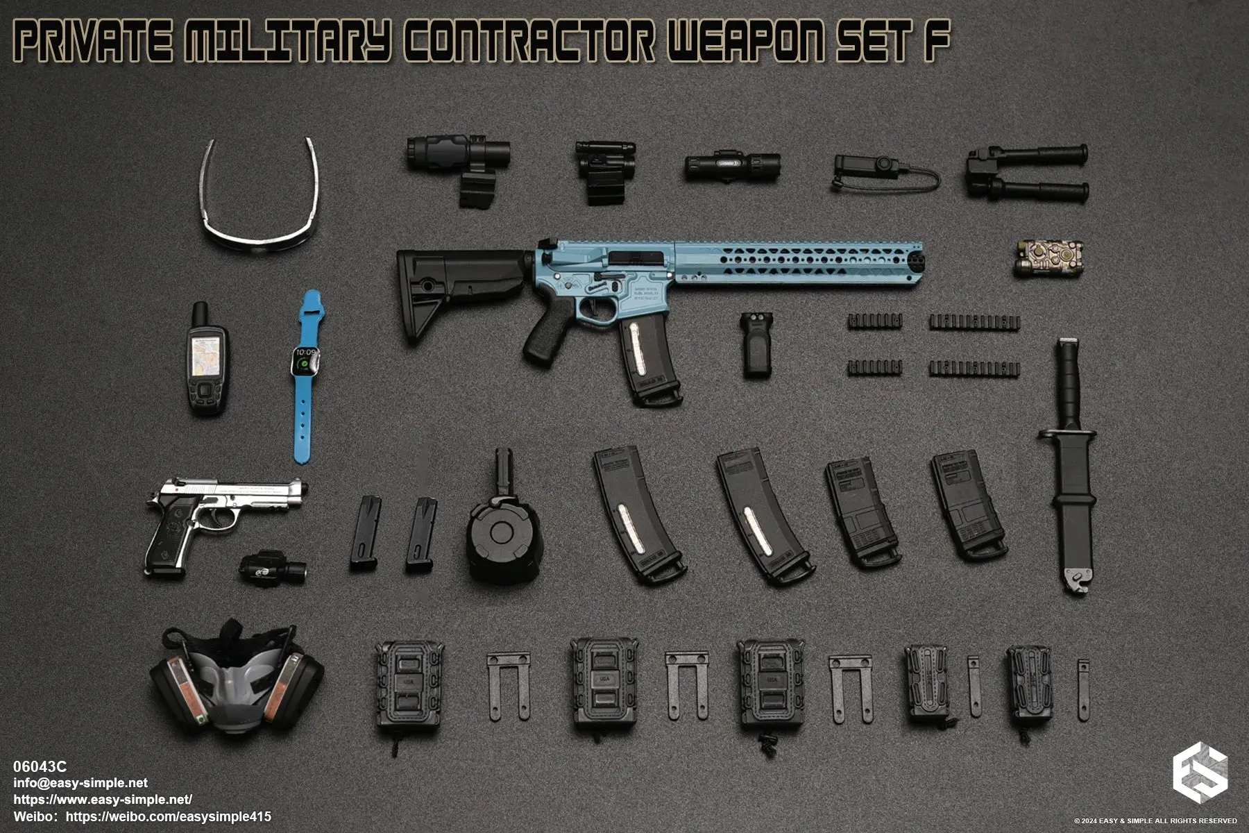 PMC Weapon Set F Ver. C - Blue Digital Watch