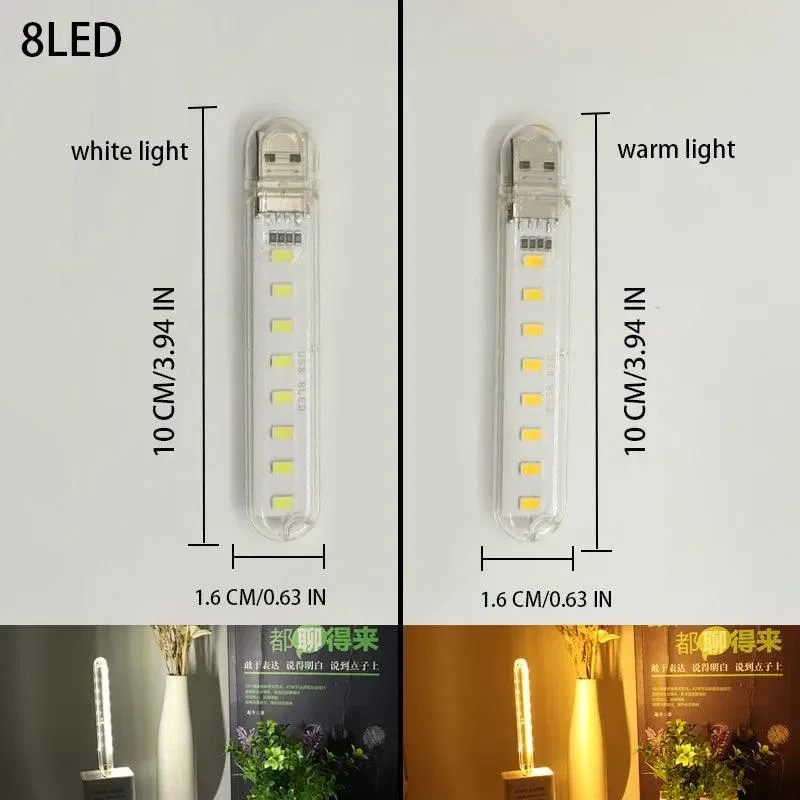 Portable LED Lights USB Night Light Room Decor Mini Table Desk Lamp Flashlight for Power Bank Laptop Camping Reading Lightiing