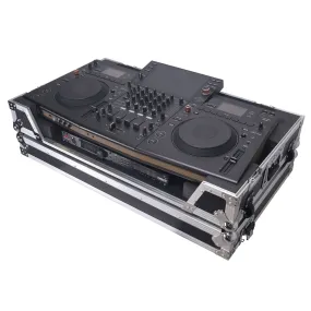 ProX XS-OPUSQUADW ATA Flight Style Road Case For Pioneer Opus Quad DJ Controller with 1U Rack Space and Wheels