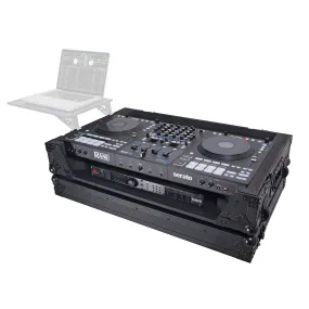 ProX XS-RANEFOUR WBL ATA Flight Style Road Case For RANE Four DJ Controller with 1U Rack Space and Wheels - Black Finish