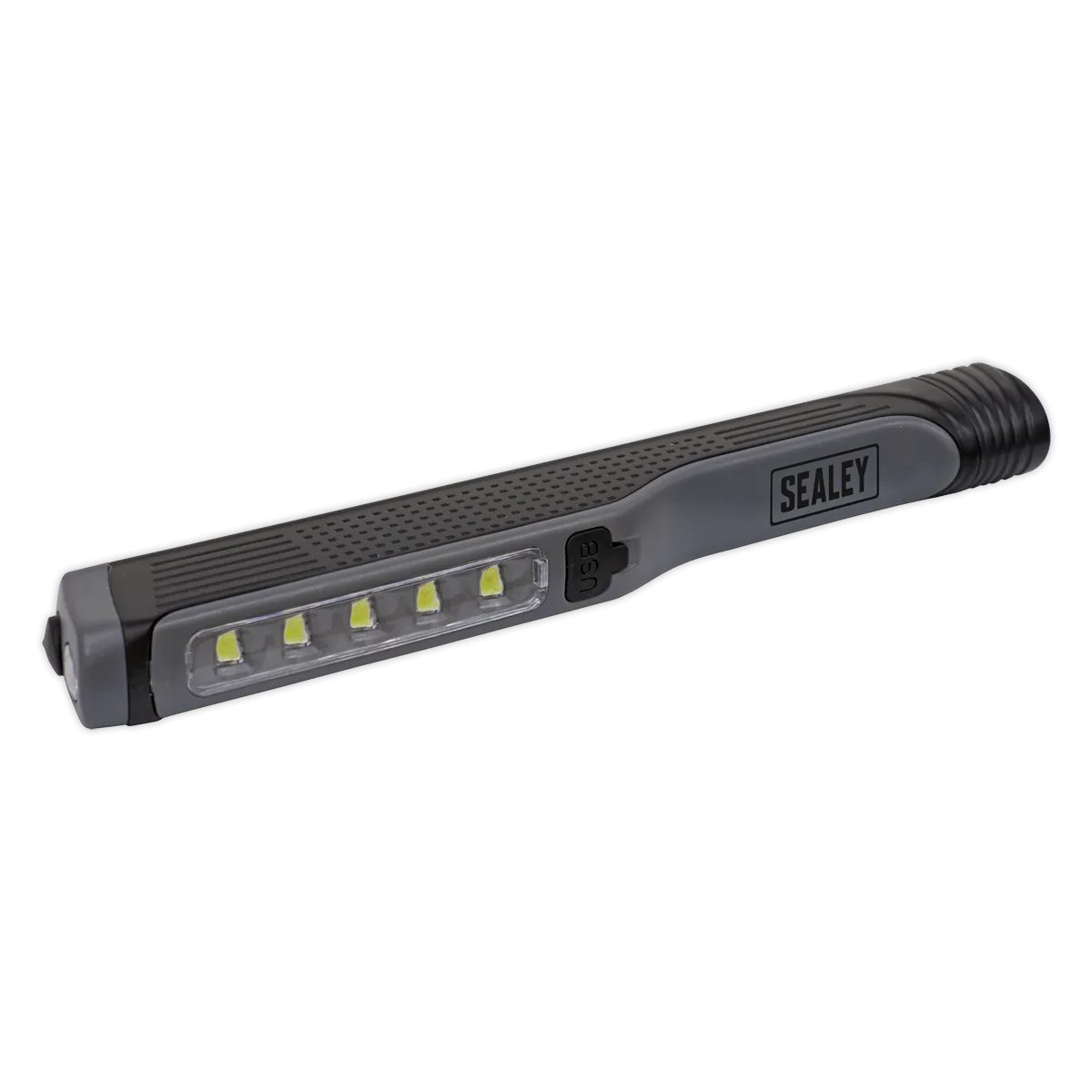 Rechargeable USB Penlight 5 SMD   1 LED - Grey