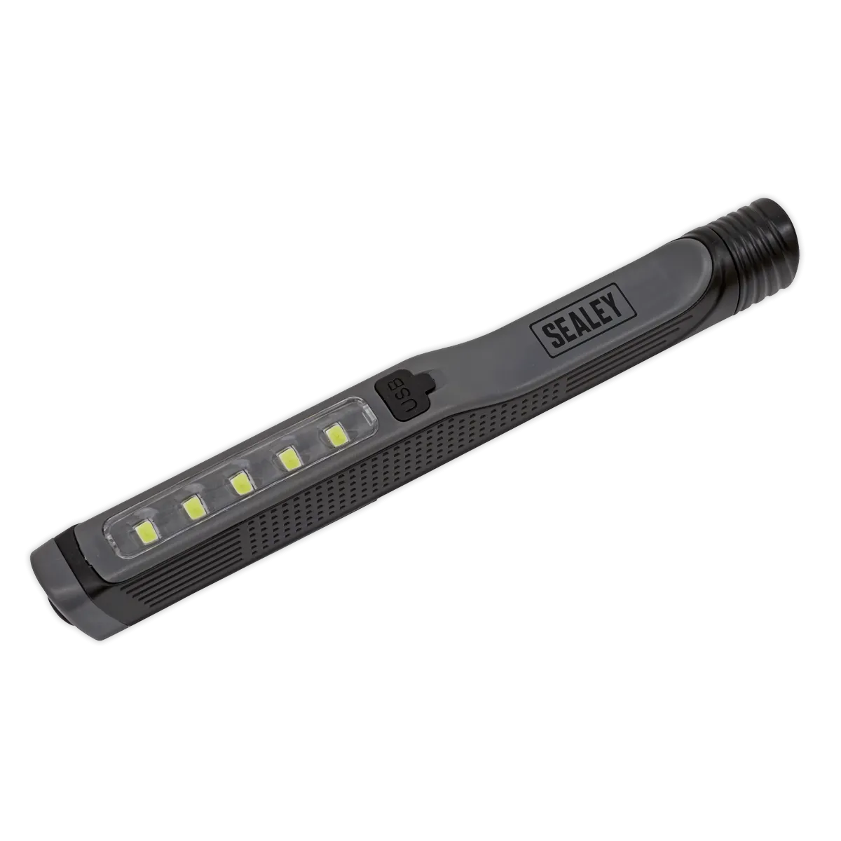 Rechargeable USB Penlight 5 SMD   1 LED - Grey