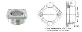 Rochester Gauges 0022-00007 2-1/2" Bolt Circle Zinc Adapter