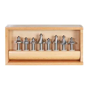 Router Bit Set | 8 Piece | Corner Round & Beading 1⁄2" Shank | AMS-555 | 738685225554