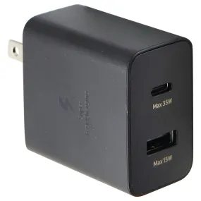 Samsung 35W PD Power Adapter Duo with USB & USB-C Ports - Black