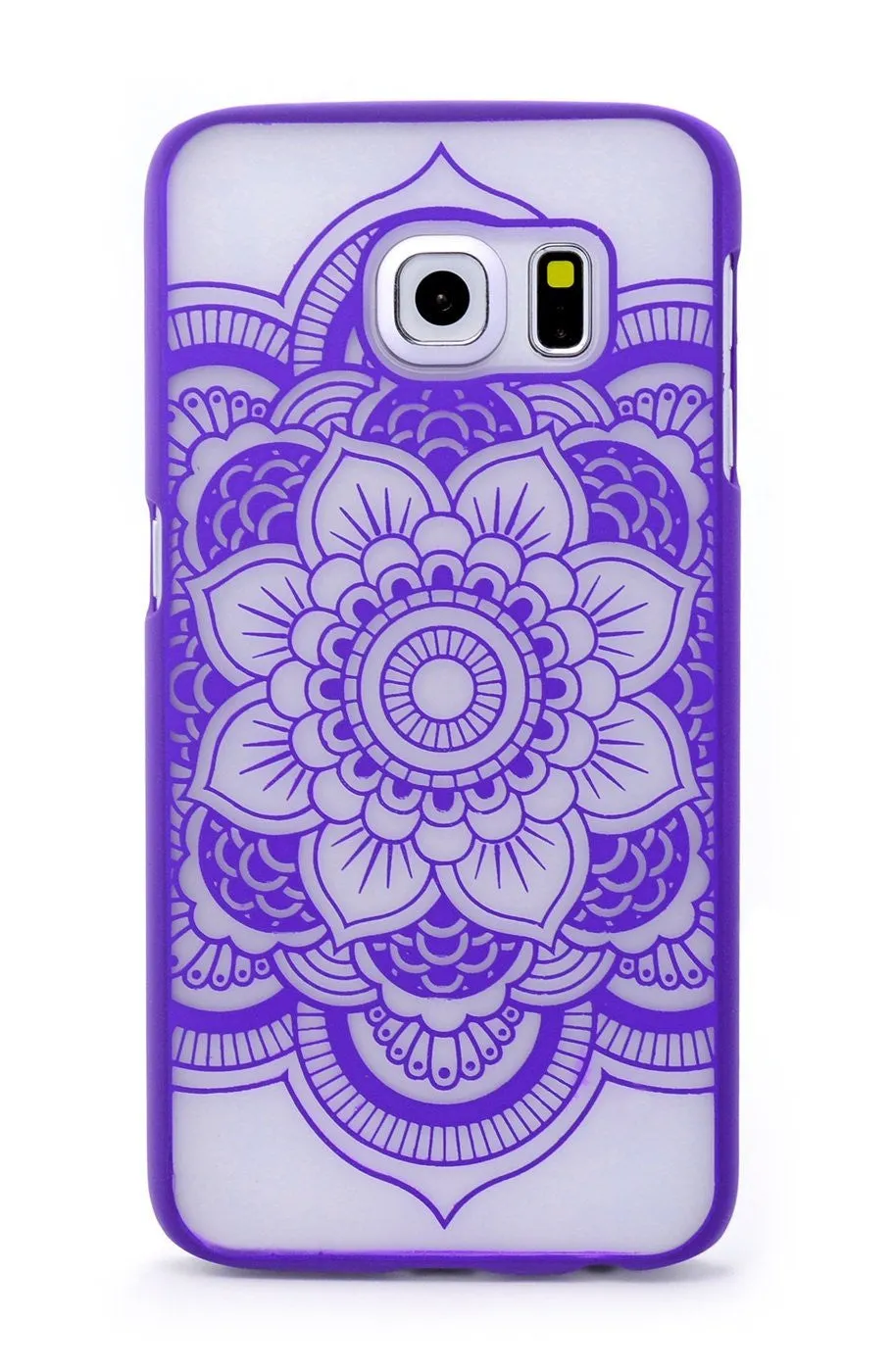 Samsung Galaxy S6 Edge Ultra Slim Damask Vintage Flower Case - Purple