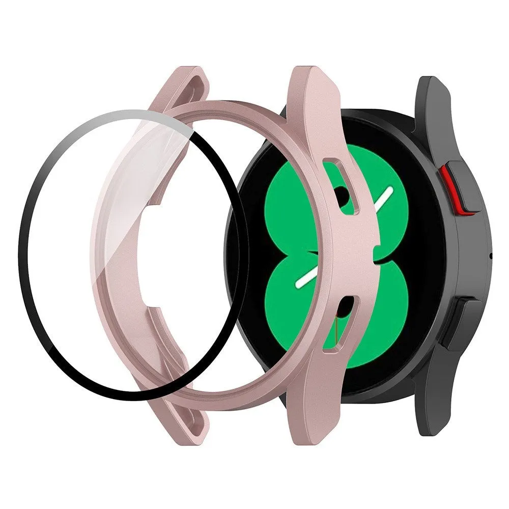 Samsung Galaxy Watch 4 (40mm) / FE (40mm) Plastik Cover m. Indbygget Skærmbeskytter - Lyserød