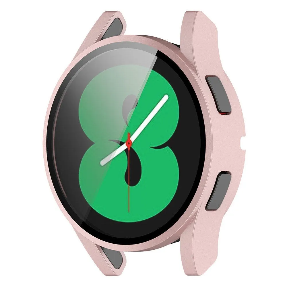 Samsung Galaxy Watch 4 (40mm) / FE (40mm) Plastik Cover m. Indbygget Skærmbeskytter - Lyserød