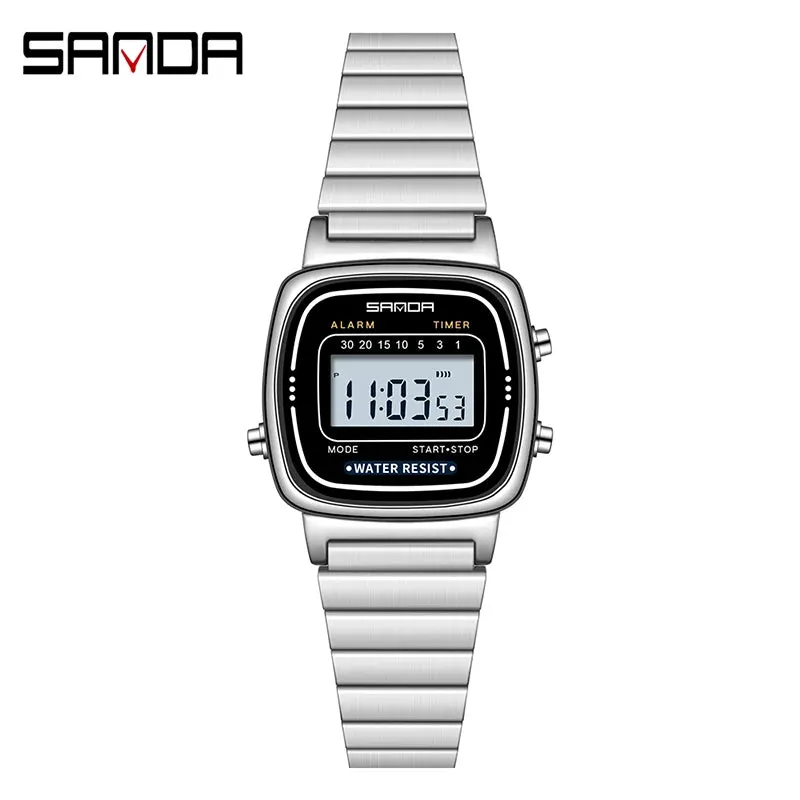 SANDA 6053 LED Digital Watch | Fashionable Waterproof Sport Watch for Boys & Women with Stopwatch and Multiple Features