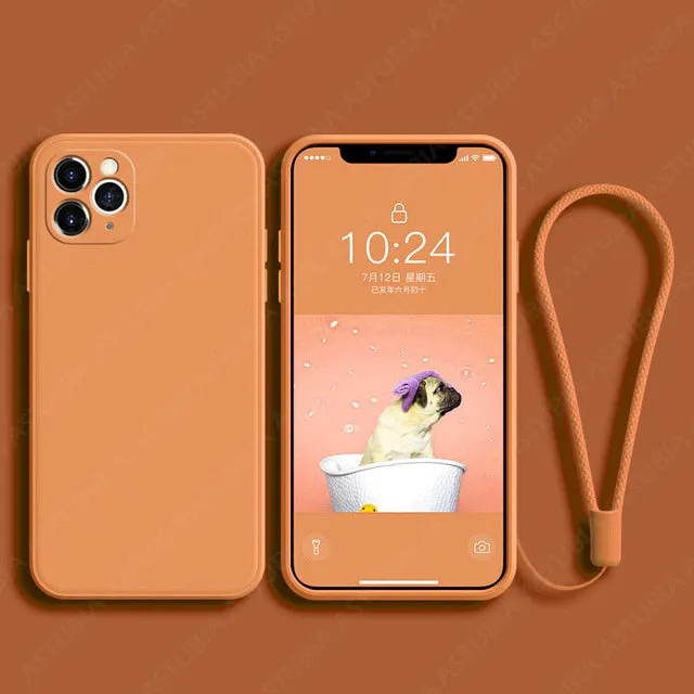 Silicone Case For iPhone With Strap