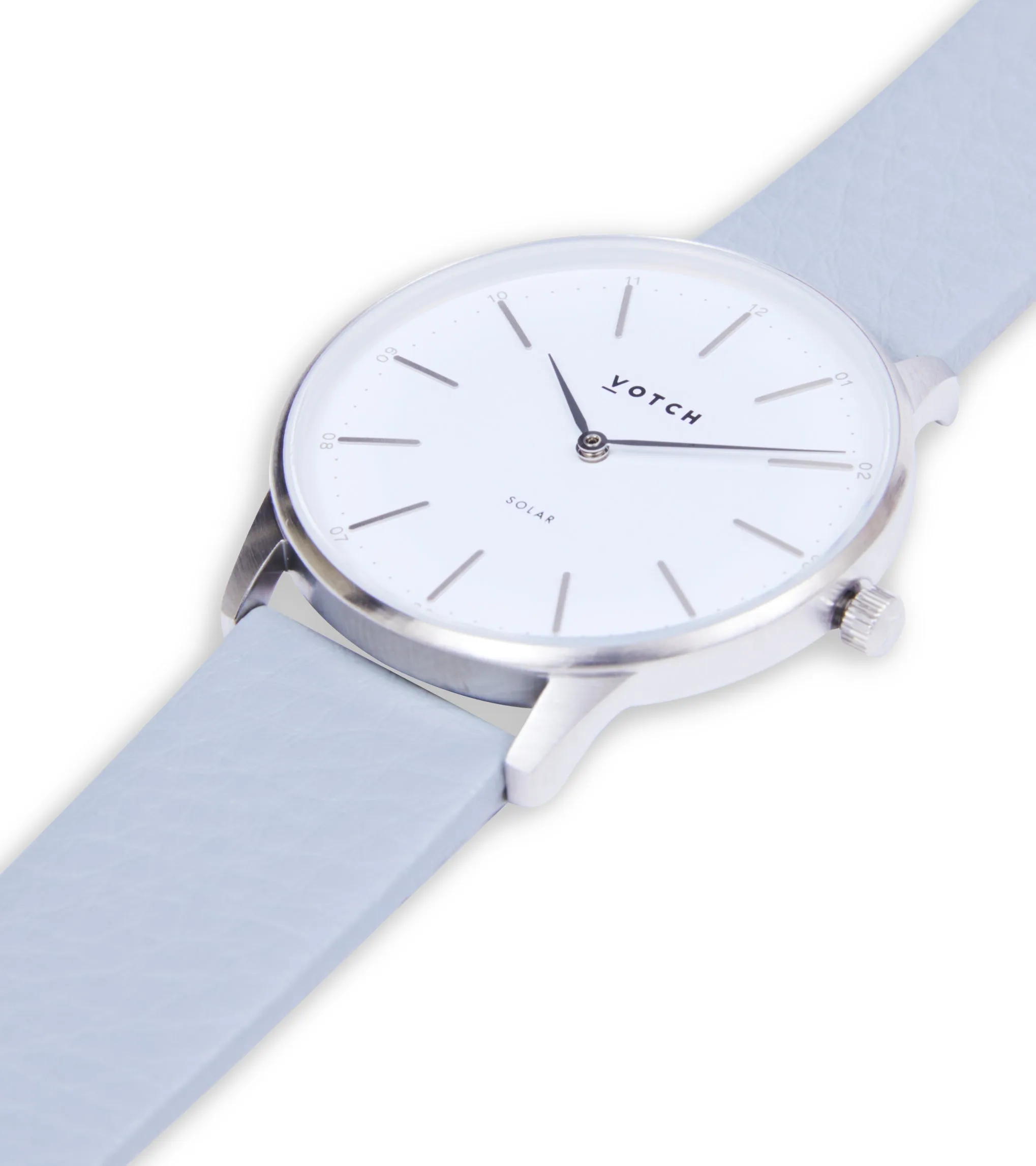 Silver & Dove Grey Watch | Solar Classic