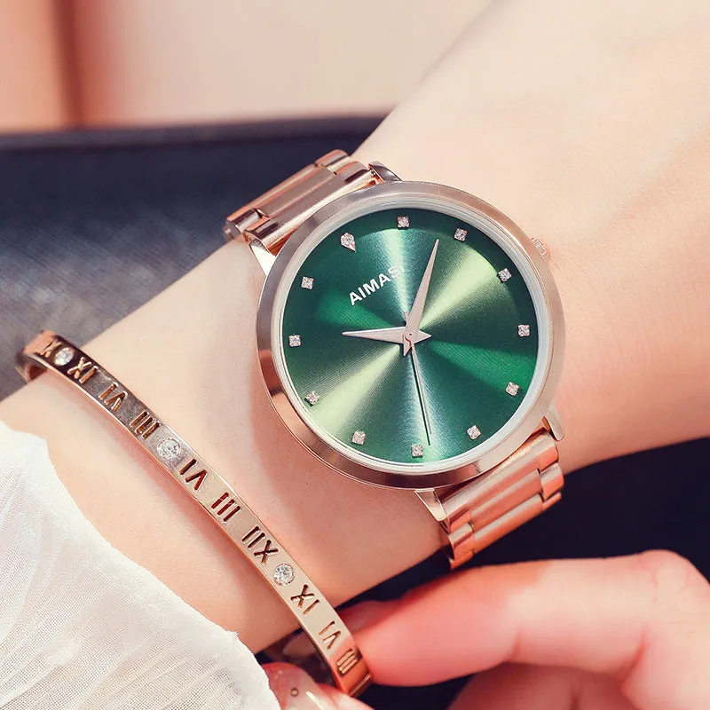 Simple&Stylish Stainless Steel Strap Women's Watch