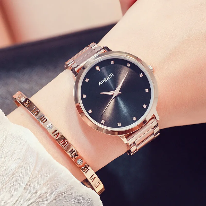 Simple&Stylish Stainless Steel Strap Women's Watch