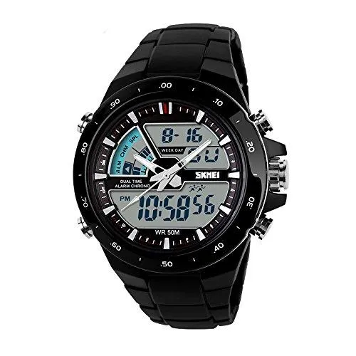 Skmei Analogue-Digital Grey Dial Men's Watch - 1016