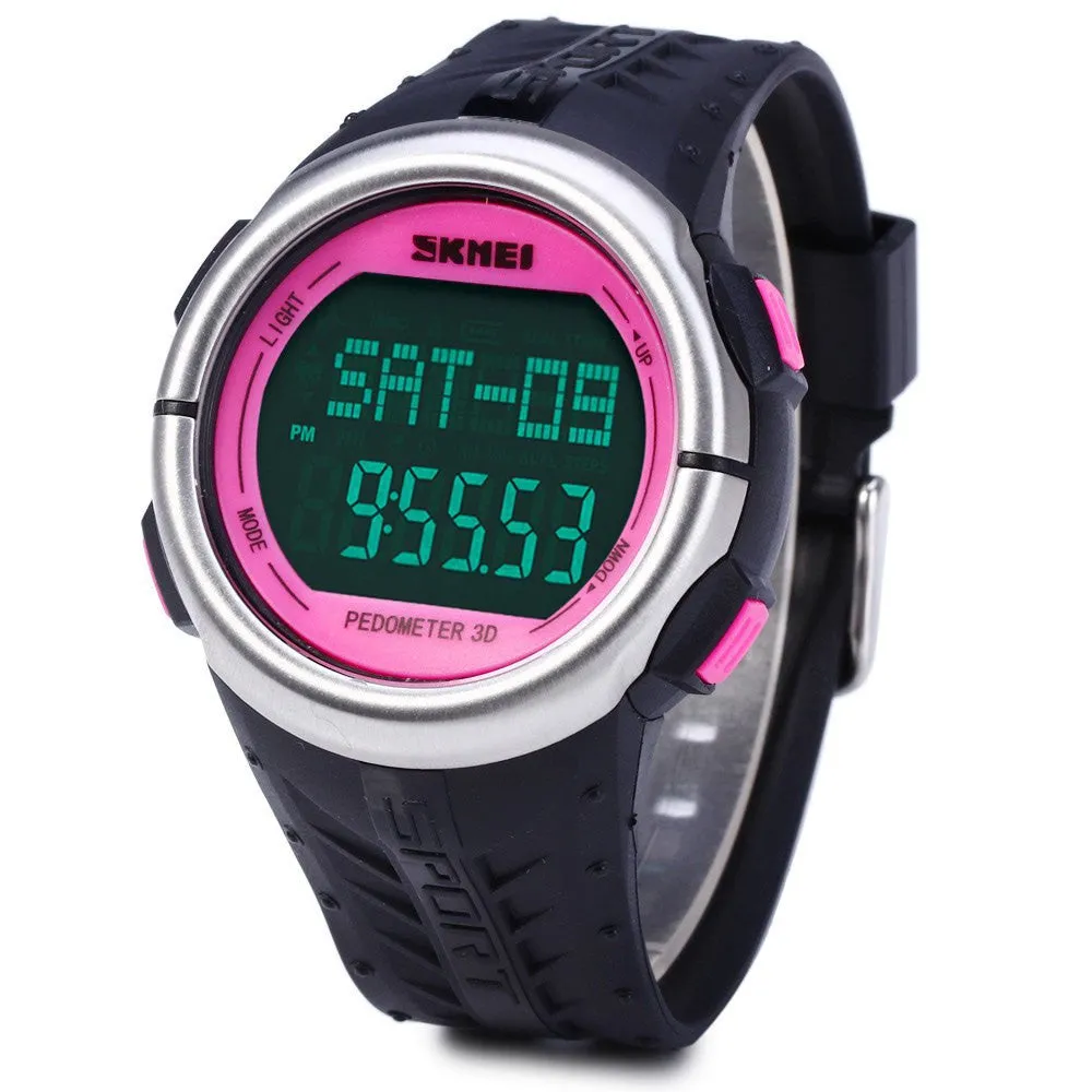 SKMEI Heart Rate Monitor Pedometer Sports Watches 50M Waterproof Outdoor Digital Men Women Calorie Counter