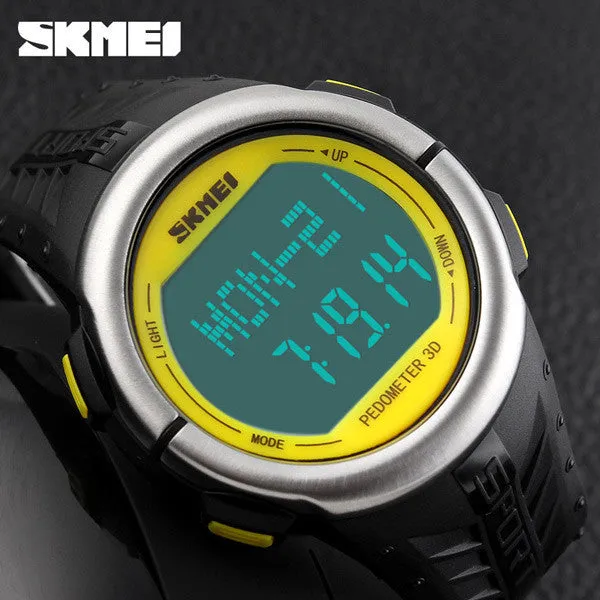 SKMEI Heart Rate Monitor Pedometer Sports Watches 50M Waterproof Outdoor Digital Men Women Calorie Counter