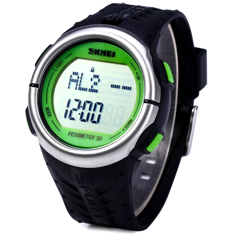 SKMEI Heart Rate Monitor Pedometer Sports Watches 50M Waterproof Outdoor Digital Men Women Calorie Counter