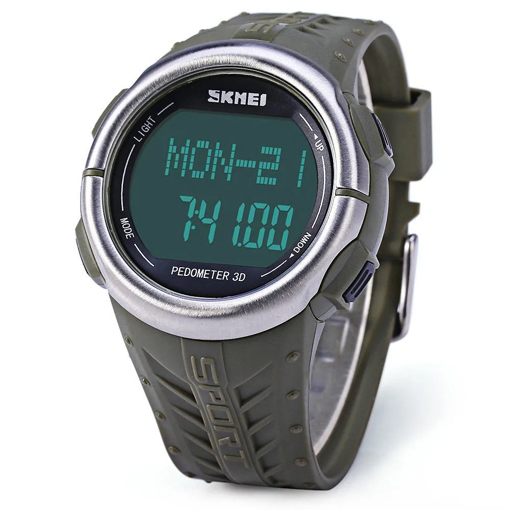 SKMEI Heart Rate Monitor Pedometer Sports Watches 50M Waterproof Outdoor Digital Men Women Calorie Counter